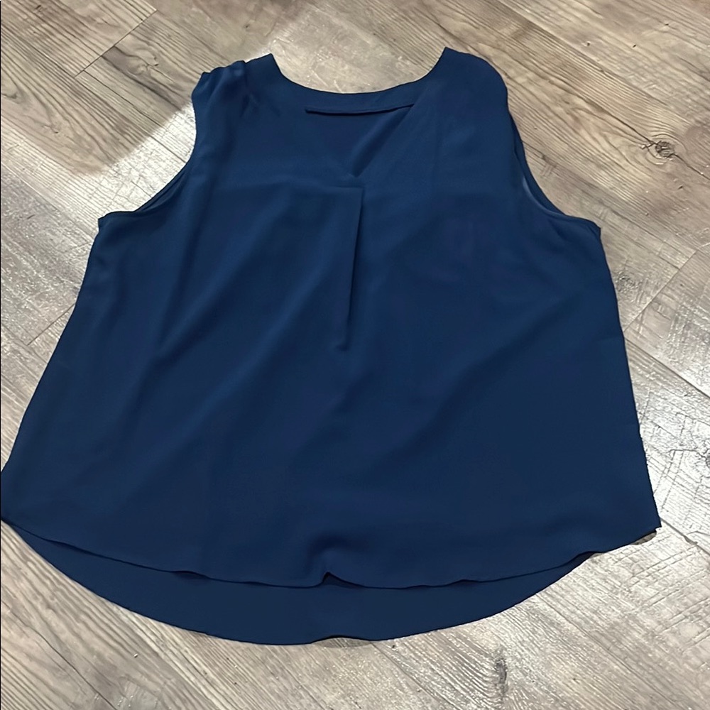 Elegant Navy Blue Sleeveless Top